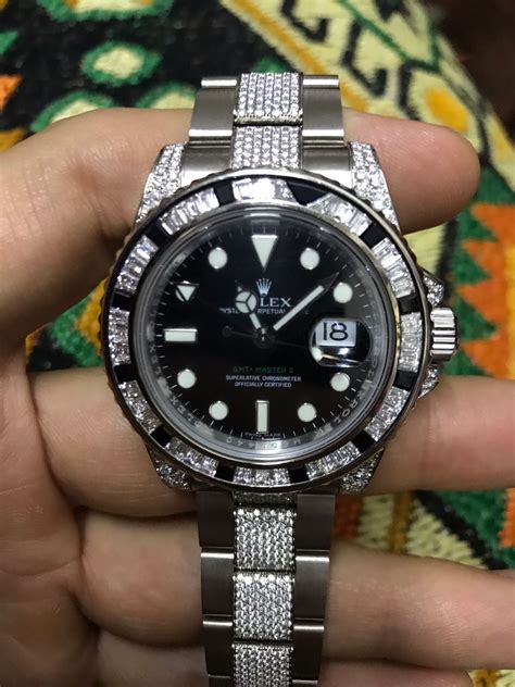 rolex gmt white gold diamond|gmt white gold price.